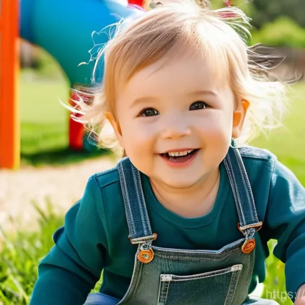 키즈 패션 필수 아이템 - **Prompt 1: Versatile and Durable Children's Playwear**
A bright, well-lit photograph of a cheer...