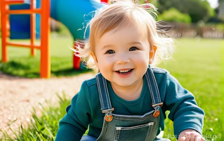 키즈 패션 필수 아이템 - **Prompt 1: Versatile and Durable Children's Playwear**
    A bright, well-lit photograph of a cheer...