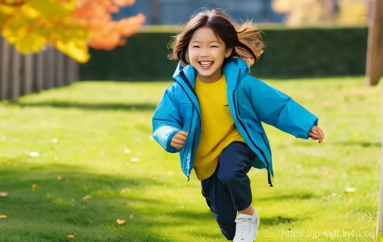 유아용 외출복 추천 - **Prompt:** "A vibrant and energetic Japanese child, approximately 5 years old, is joyfully playing ...