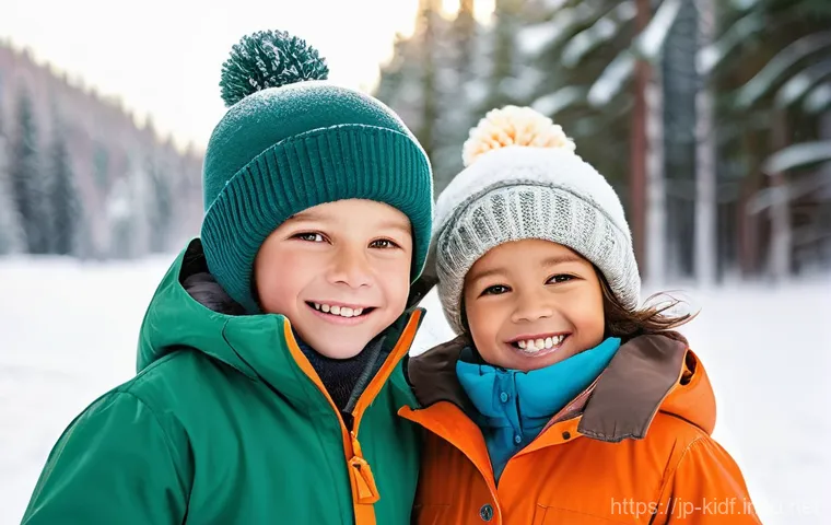 아이들의 스키웨어 스타일 - **Prompt: Joyful Descent in High-Visibility Ski Wear**
    A vibrant, dynamic shot of a child, appro...